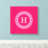 Raspberry Welch erste Monogramm für den griechisch Leinwanddruck (Insitu (Holzboden))