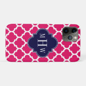 Raspberry Welch marokkanischer Navy 3 erstes Monog Case-Mate iPhone Hülle (Rückseite (Horizontal))