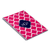 Raspberry Welch marokkanischer Navy 3 erstes Monog Notizblock (Rechte Seite)