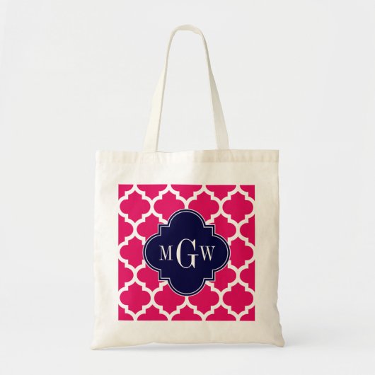 Raspberry Welch marokkanischer Navy 3 erstes Monog Tragetasche (Vorne)