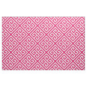 Raspberry White Med Griechischer Key Diag T Muster Stoff (Fat Quarter (45,7 x 55,9 cm))