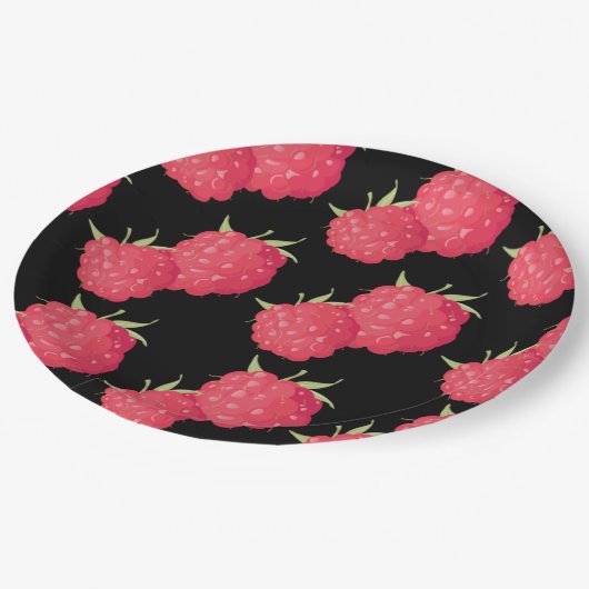 Raspberrys Pappteller (Schrägansicht)