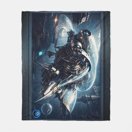 Raspian Dynamorph Drone AI Art von Xzendor7 Fleecedecke (Vorderseite)