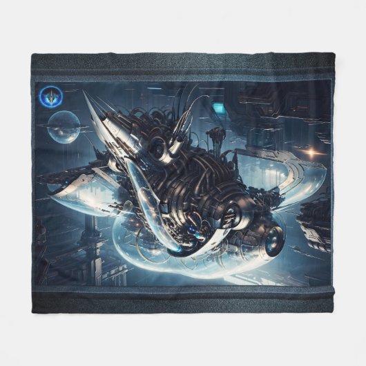 Raspian Dynamorph Drone AI Art von Xzendor7 Fleecedecke (Vorderseite (Horizontal))