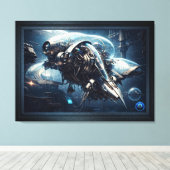 Raspian Dynamorph Drone AI Art von Xzendor7 Leinwanddruck (Insitu (Holzboden))