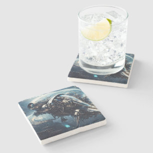 Raspian Dynamorph Drone AI Art von Xzendor7 Steinuntersetzer