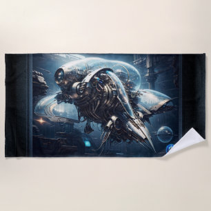 Raspian Dynamorph Drone AI Art von Xzendor7 Strandtuch