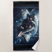 Raspian Dynamorph Drone AI Art von Xzendor7 Strandtuch (Vorderseite)