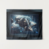 Raspian Dynamorph Drone AI Art von Xzendor7 Wandteppich (Vorderseite (Horizontal))