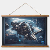 Raspian Dynamorph Drone AI Art von Xzendor7 Wandteppich Mit Holzrahmen (Vorne)