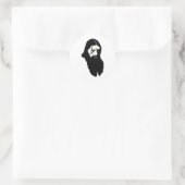 Rasputin — Schwarz Runder Aufkleber (Tasche)