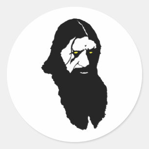 Rasputin--Schwarzes Runder Aufkleber