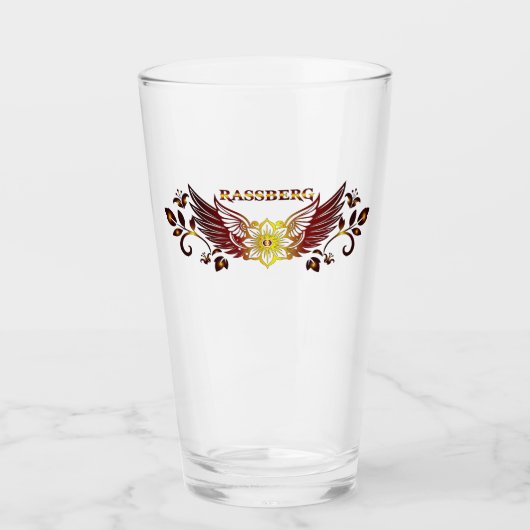 Rassberg Trinkgeschirr Glas (Vorderseite)