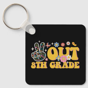 Rasse 8. Klasse Groovy Letzter Schultag Schlüsselanhänger