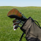 Rasse, geprägte und schattige Streifen, rötlich Golf Headcover (In SItu)