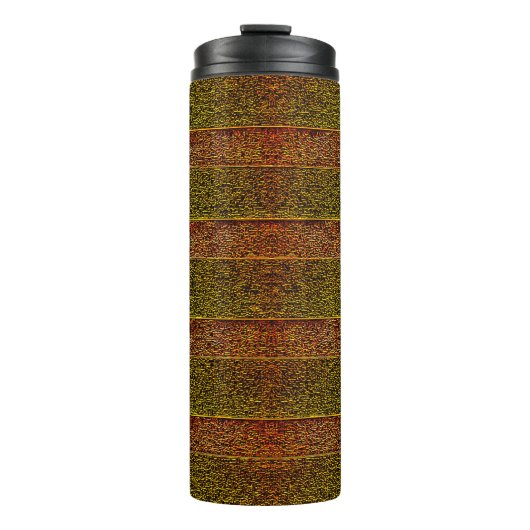 Rasse, geprägte und schattige Streifen, rötlich Thermosbecher (Vorderseite)