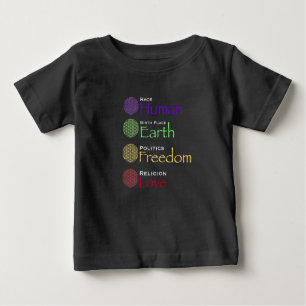Rasse: Menschlicher Geburtsort: Geopolitik: Freihe Baby T-shirt