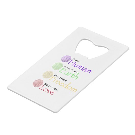 Rasse: Menschlicher Geburtsort: Geopolitik: Freihe Geldbeutel Flaschenöffner (Vorderseite Schrägansicht)