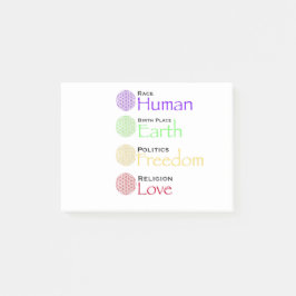 Rasse: Menschlicher Geburtsort: Geopolitik: Freihe Post-it Klebezettel