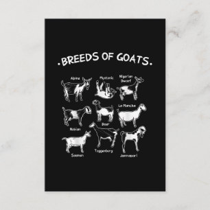 Rassen von Ziegen Bauer Ziegengeschenk Begleitkarte