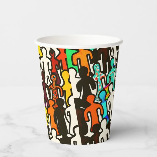 Rassengleichheit Pappbecher (Rückseite)