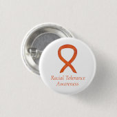 Rassentoleranz Orange Awareness Ribbon Button (Vorne & Hinten)