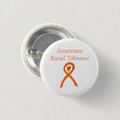 Rassentoleranz Orange Awareness Ribbon-Button Button (Vorne & Hinten)