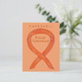 Rassentoleranz Orange Awareness Ribbon Postkarten (Stehend Vorderseite)