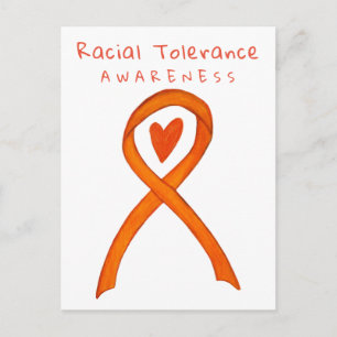 Rassentoleranz Orange Awareness Ribbon Postkarten