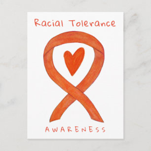 Rassentoleranz Orange Awareness Ribbon Postkarten