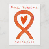 Rassentoleranz Orange Awareness Ribbon Postkarten (Vorderseite)