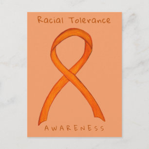 Rassentoleranz Orange Awareness Ribbon Postkarten