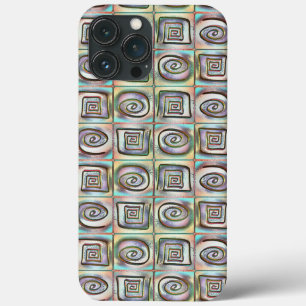Rassig gefärbtes Quadrat-Mosaik mit Spiraldesign Case-Mate iPhone Hülle