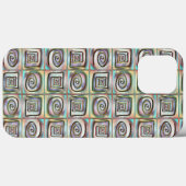 Rassig gefärbtes Quadrat-Mosaik mit Spiraldesign Case-Mate iPhone Hülle (Rückseite (Horizontal))