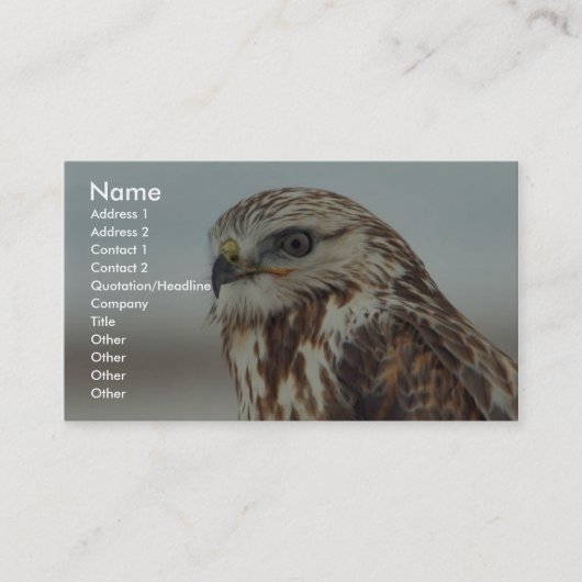 Rassige Hawk Visitenkarte (Vorderseite)