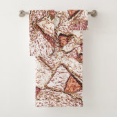 Rassiger Stein in cremig hellbraun Badhandtuch Set (Insitu)