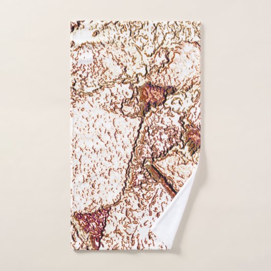 Rassiger Stein in cremig hellbraun Badhandtuch Set (Handtuch)