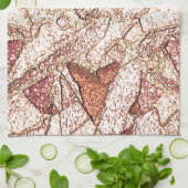 Rassiger Stein in cremig hellbraun Geschirrtuch (Gefaltet)