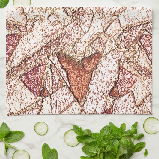 Rassiger Stein in cremig hellbraun Geschirrtuch (Gefaltet)