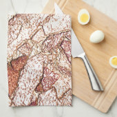 Rassiger Stein in cremig hellbraun Geschirrtuch (Viertel Falte)