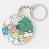 Rassische Karte von Europa Schlüsselanhänger (Rückseite)