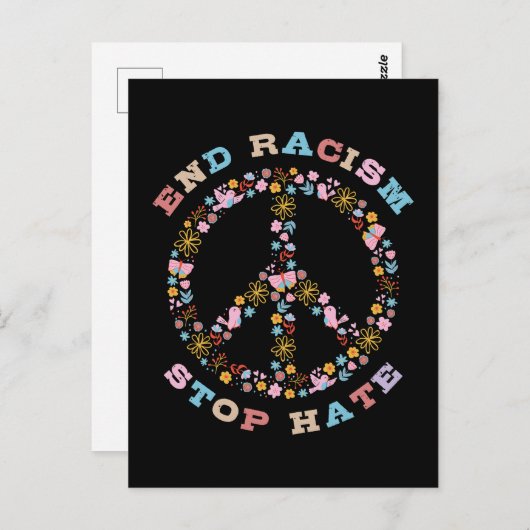 Rassismus beenden Hass Postkarte (Vorne/Hinten)