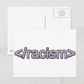 Rassismus beenden postkarte (Vorne/Hinten)