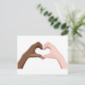 Rassismus beenden postkarte (Stehend Vorderseite)