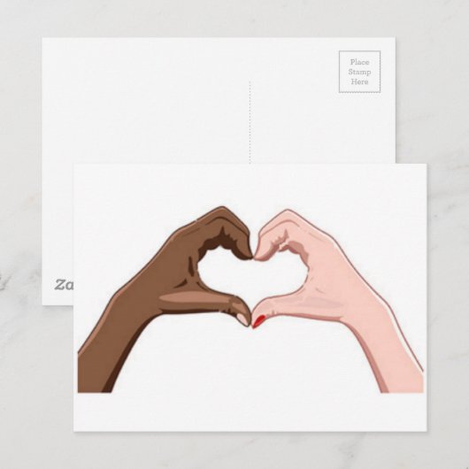 Rassismus beenden postkarte (Vorne/Hinten)