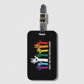 Rassismus in den Herzen schießen Gepäckanhänger (Vorderseite Vertikal)