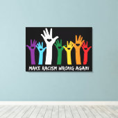 Rassismus in den Herzen schießen Leinwanddruck (Insitu (Holzboden))