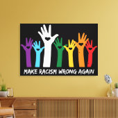 Rassismus in den Herzen schießen Leinwanddruck (Insitu (Wohnzimmer))