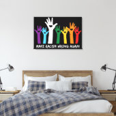 Rassismus in den Herzen schießen Leinwanddruck (Insitu (Schlafzimmer))