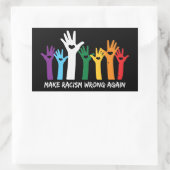 Rassismus in den Herzen schießen Rechteckiger Aufkleber (Tasche)